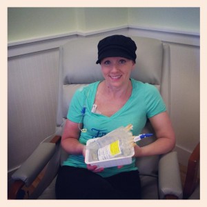 Christie at her 4th chemo treatment