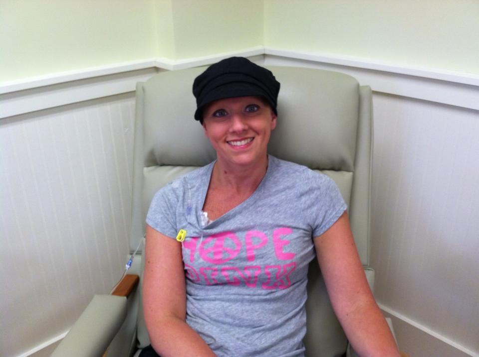 Christie Cantara's last breast cancer chemotherapy treatment