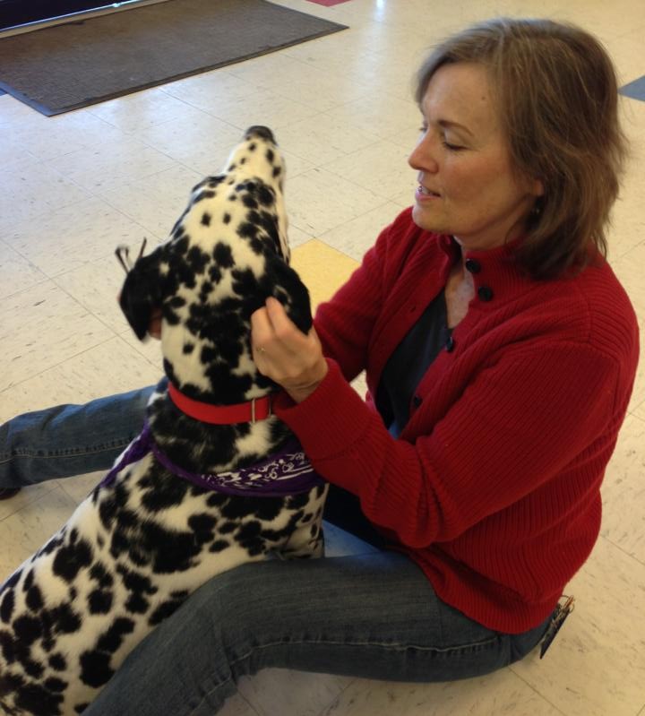 Diane with dalmation