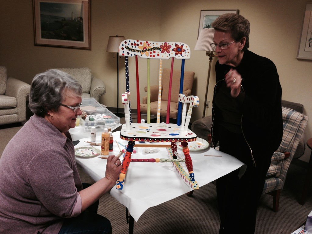 Marcia and Pat Painting Chair
