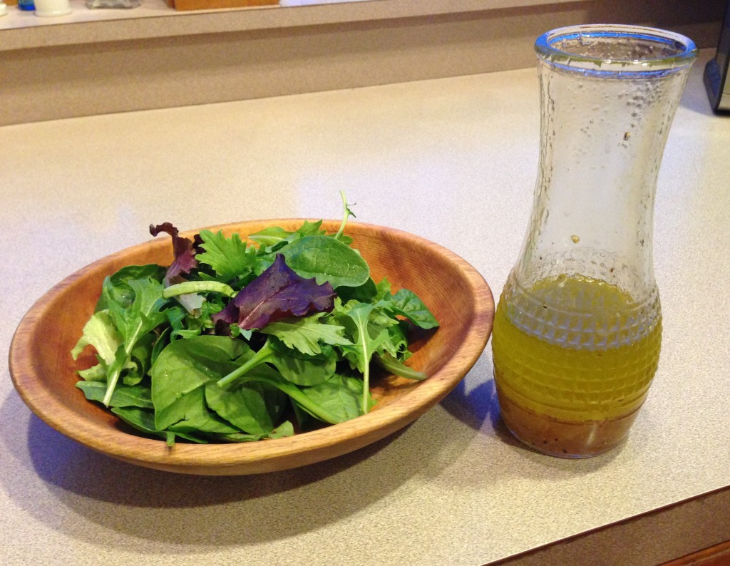 Salad and dressing