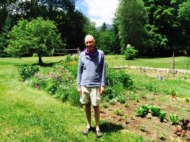 Joe Semmes in his garden