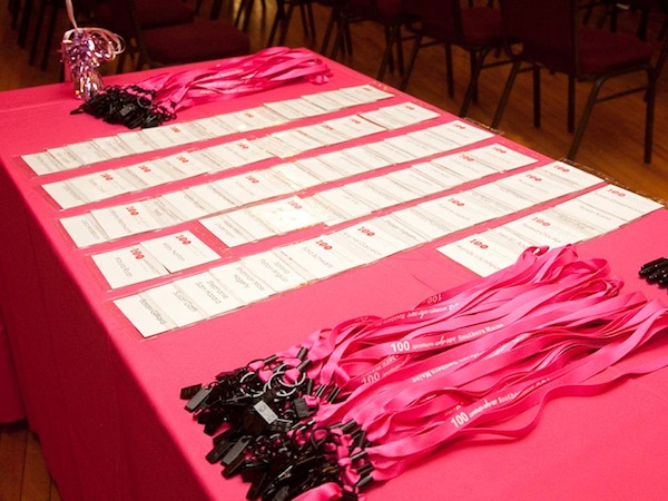 Name tags on table