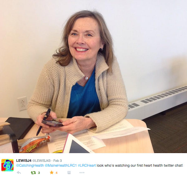 Diane at the Twitter chat