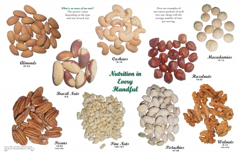 Nuts, healthy food, poster