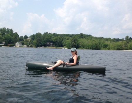 Diane in kayak
