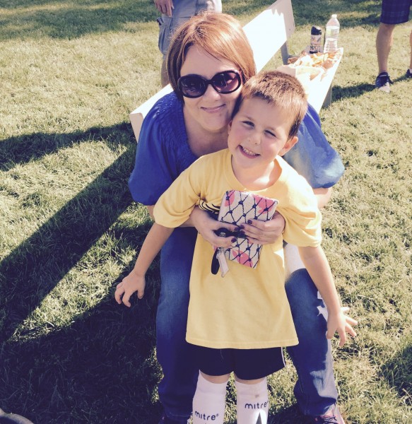 Becky with her nephew