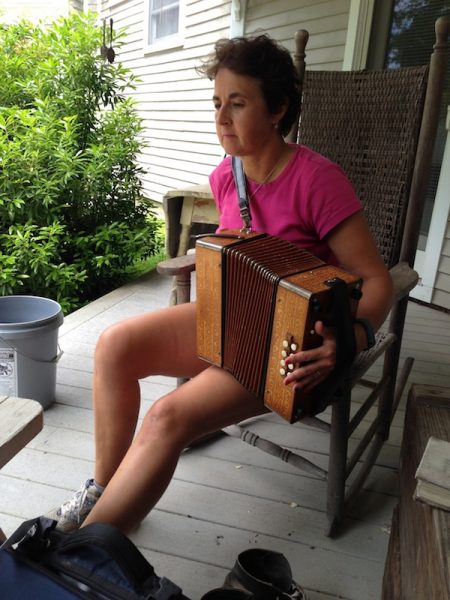 Bettina on the accordion