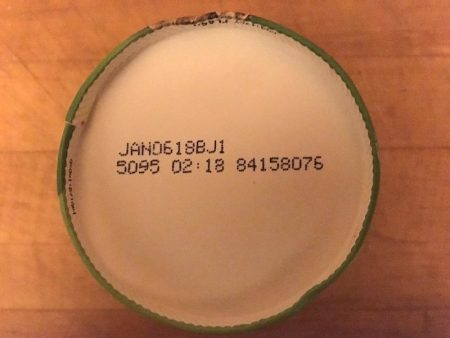 Date on ice cream container