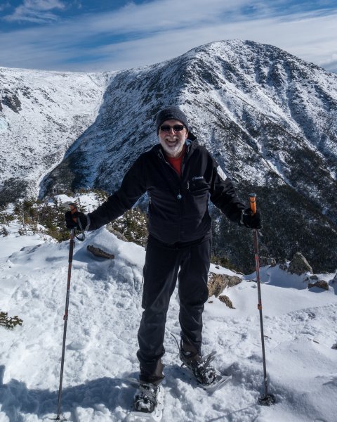 Peter Roderick at Baxter State Park on the summit of The Owl peak