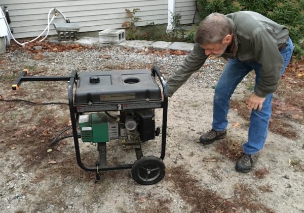 Turning on the generator