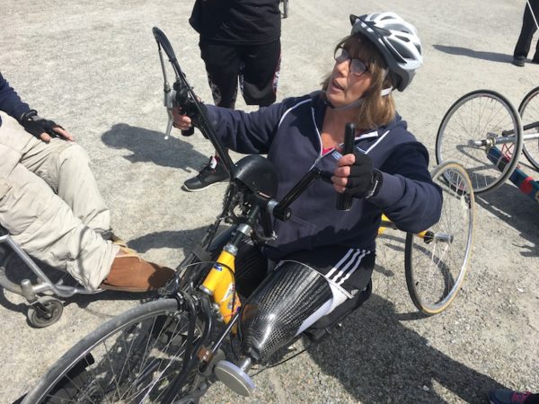 Terri Anthoine on adaptive bike