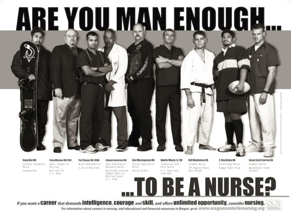 Are you man enough to be a nurse poster