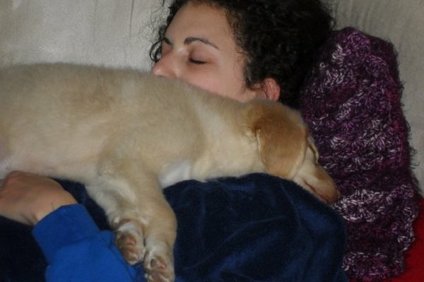 Risa and Riley Sue after radiation therapy