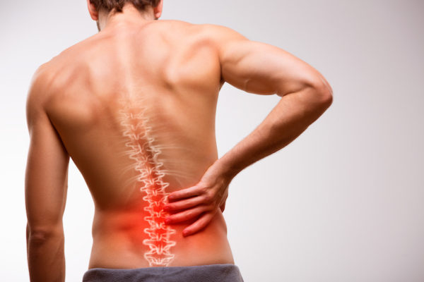 Man with sore back