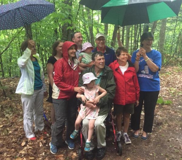 George Smith and family at Woodlot dedication