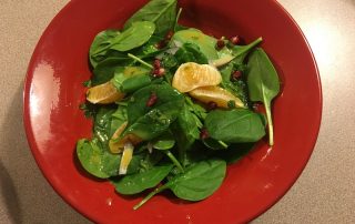Citrus spinach salad