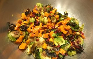 Butternut squash and Brussels sprouts salad