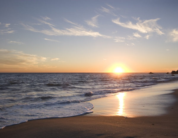 Sunset on a beach