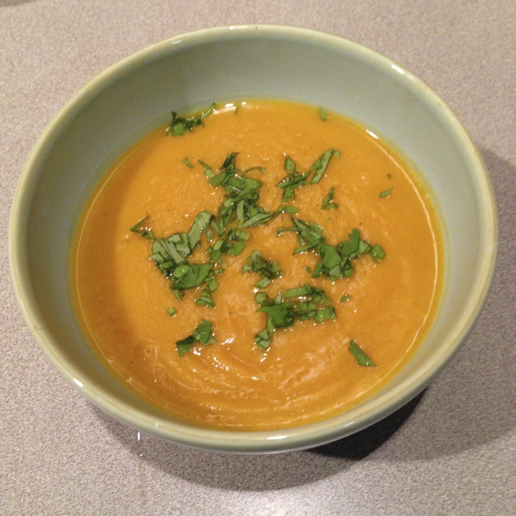 Bowl of sweet potato soup