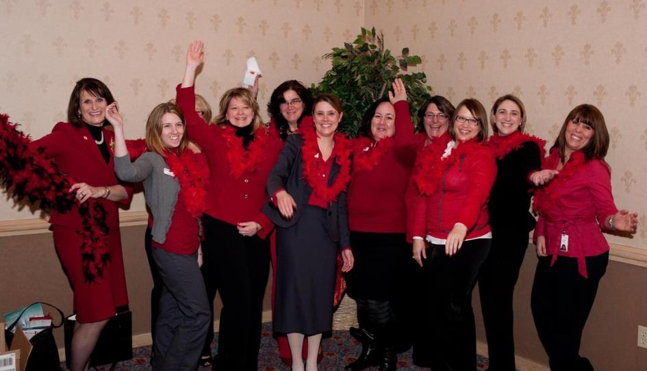 Maine Heart Association several women in red