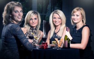 Women in restaurant, gynecological cancer