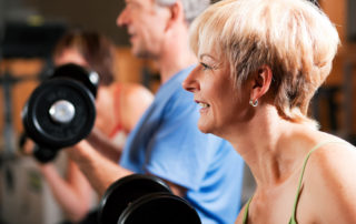 Woman lifting weights