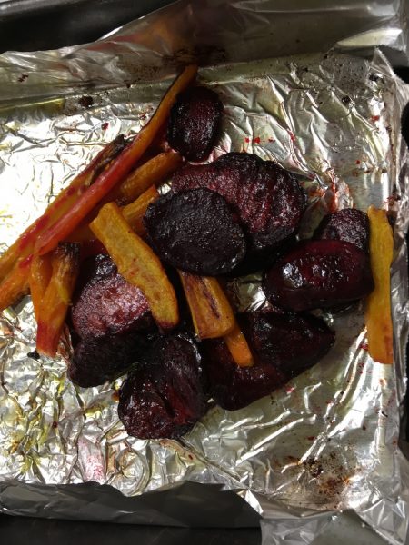 roasted carrots and beets