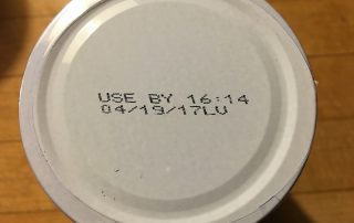 Use by date on can