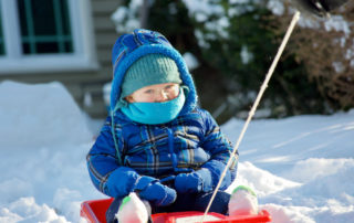 Child sledding