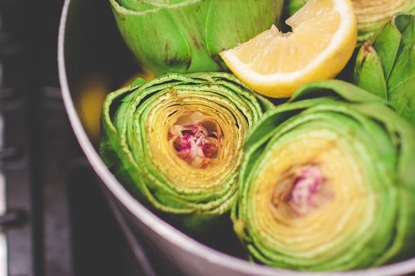 Steamed artichokes