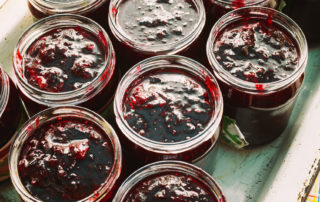 Jars of home made jam