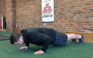 Andy Wight doing a push-up