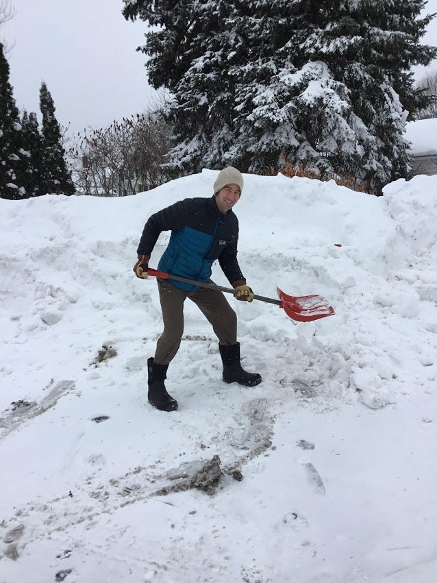 Shoveling stance