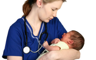 Nurse with baby