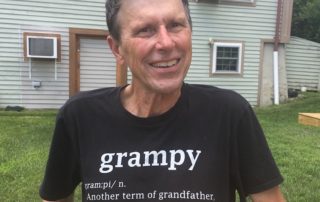 George Smith in is Grampy t-shirt