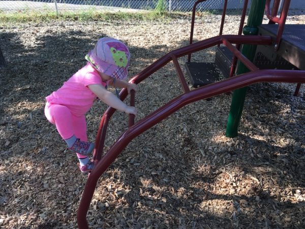 Diane's granddaughter at the playground