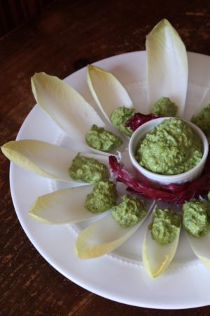 Endive with hummus
