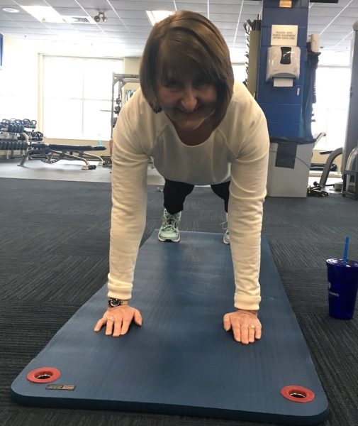 Liz doing a plank