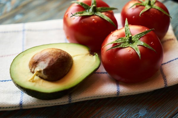 Avocado and tomatoes