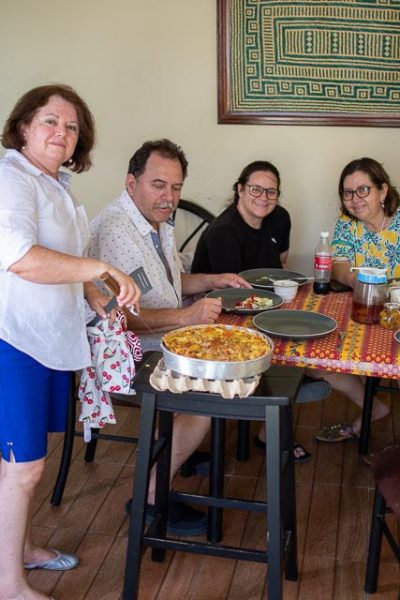 Sharing a meal in Honduras