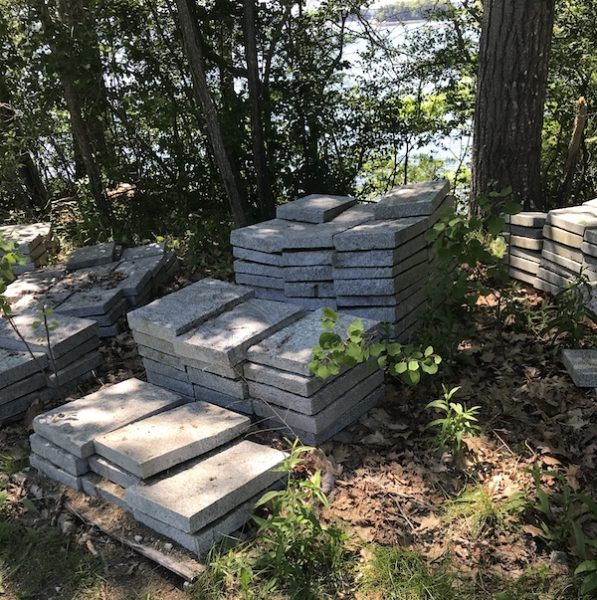 Stack of granite blocks